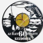 Horgász bakelit lemez óra
