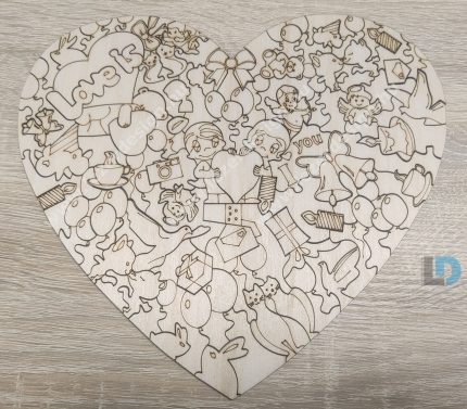 Puzzle szív alakú