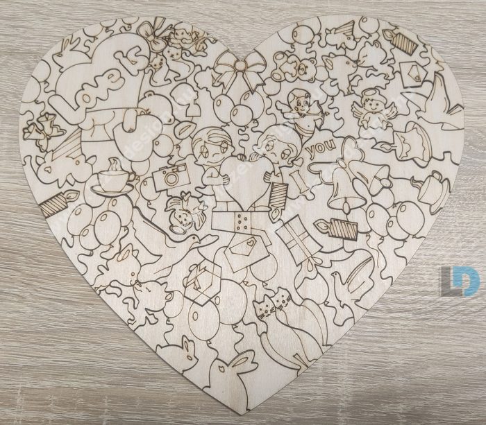 Puzzle szív alakú