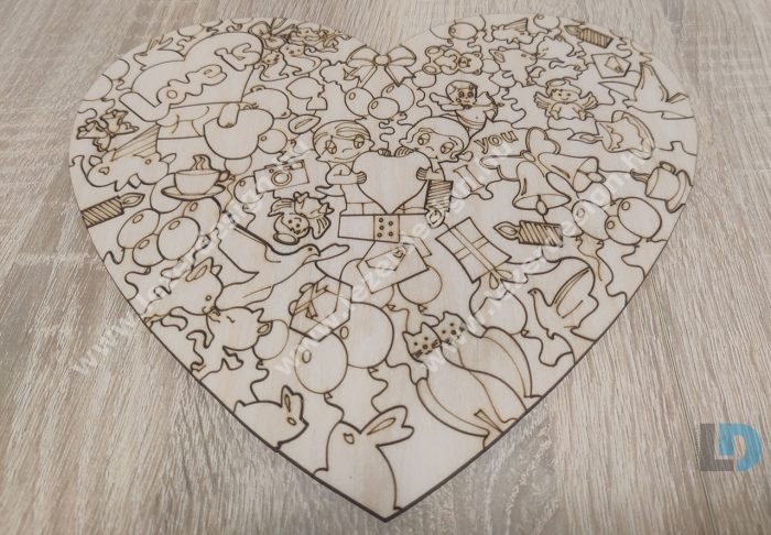 Puzzle szív alakú