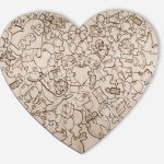 Puzzle szív alakú