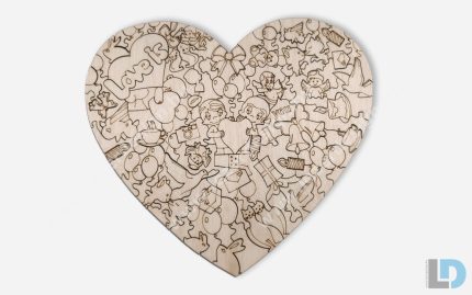 Puzzle szív alakú