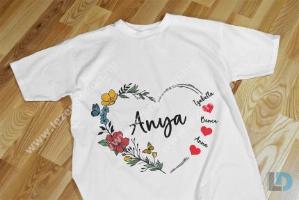 Virágszives póló
